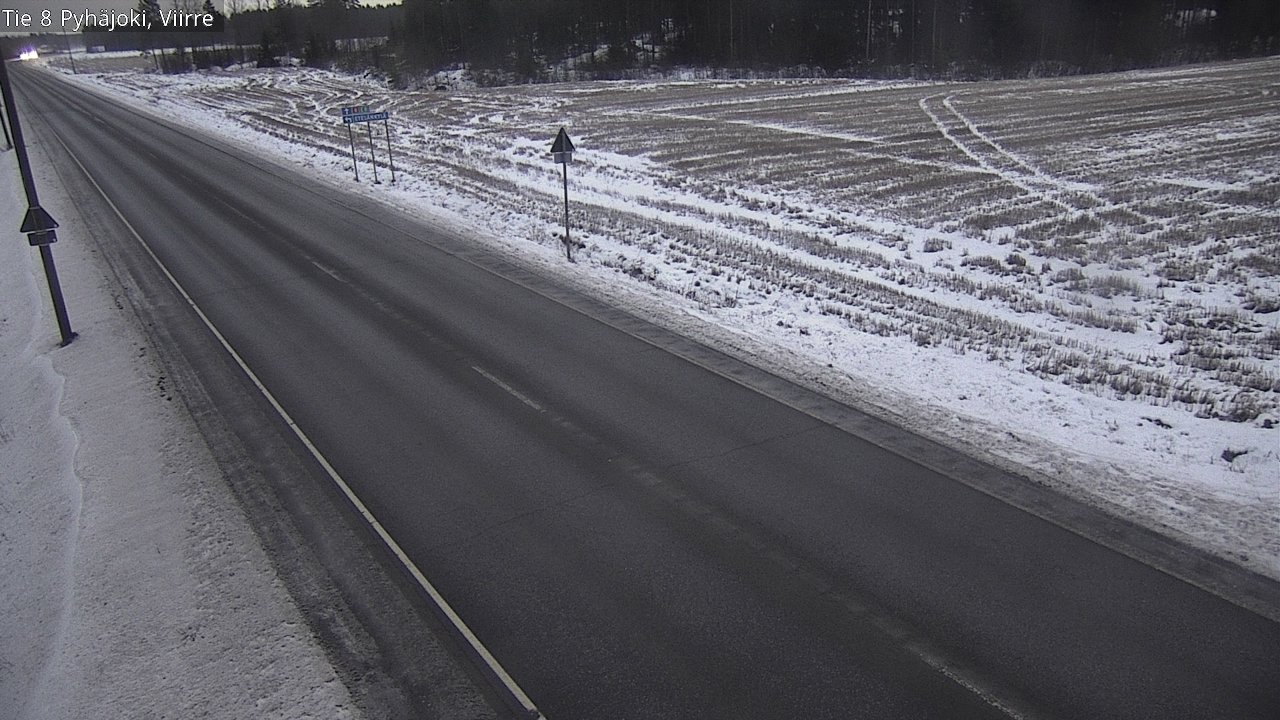 Weather Camera Image Väg 8 Pyhäjoki, Viirre, Pyhäjoki, Pohjois-Pohjanmaa