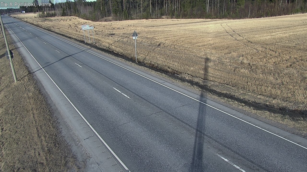 Weather Camera Image Väg 8 Pyhäjoki, Viirre, Pyhäjoki, Pohjois-Pohjanmaa