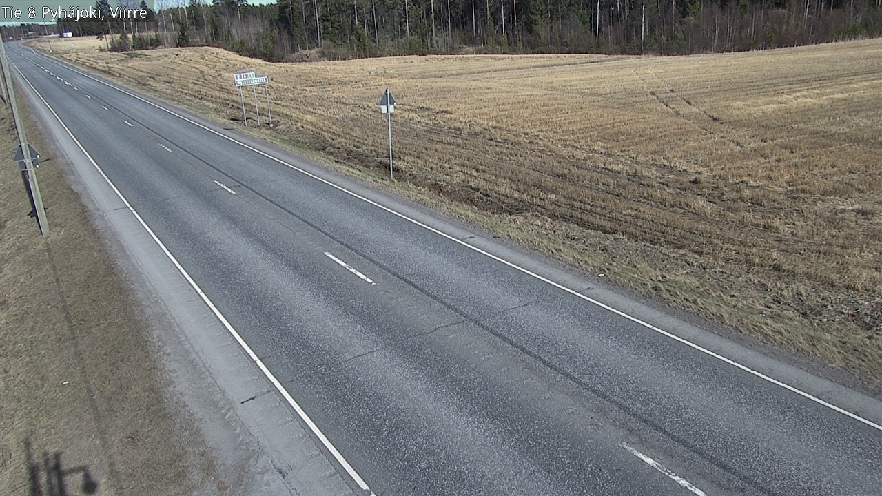 Weather Camera Image Väg 8 Pyhäjoki, Viirre, Pyhäjoki, Pohjois-Pohjanmaa