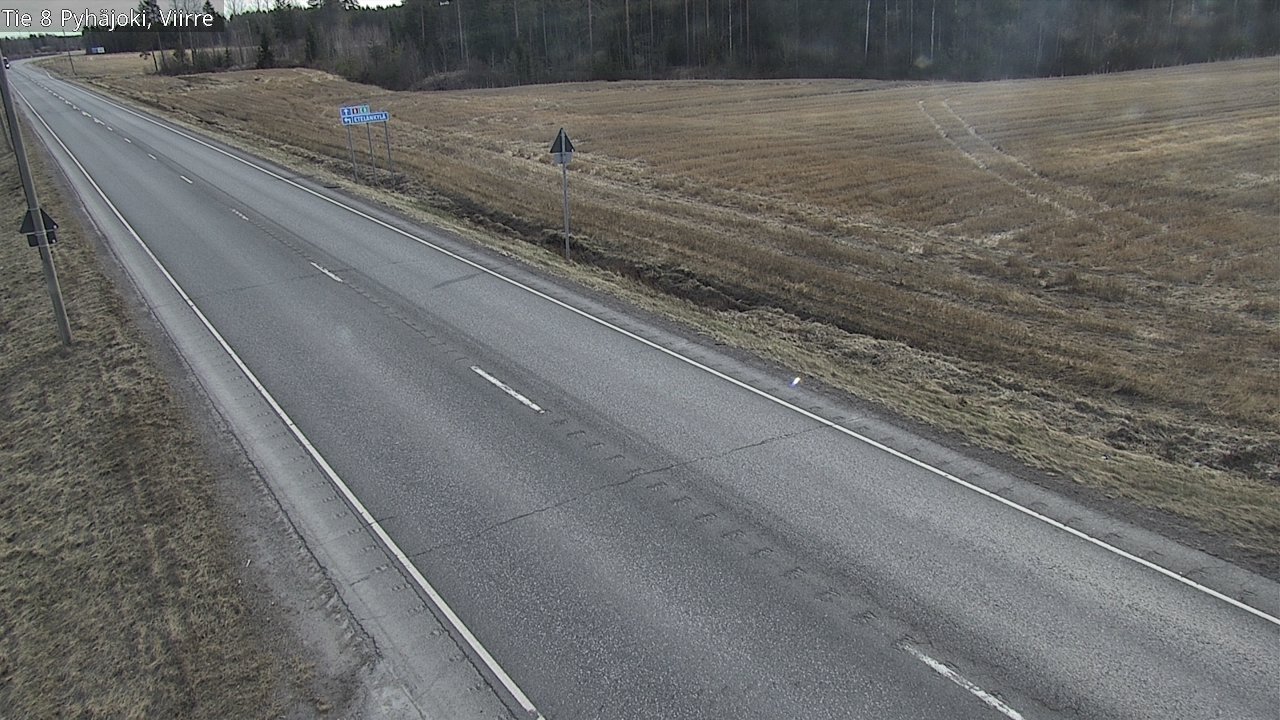 Weather Camera Image Väg 8 Pyhäjoki, Viirre, Pyhäjoki, Pohjois-Pohjanmaa