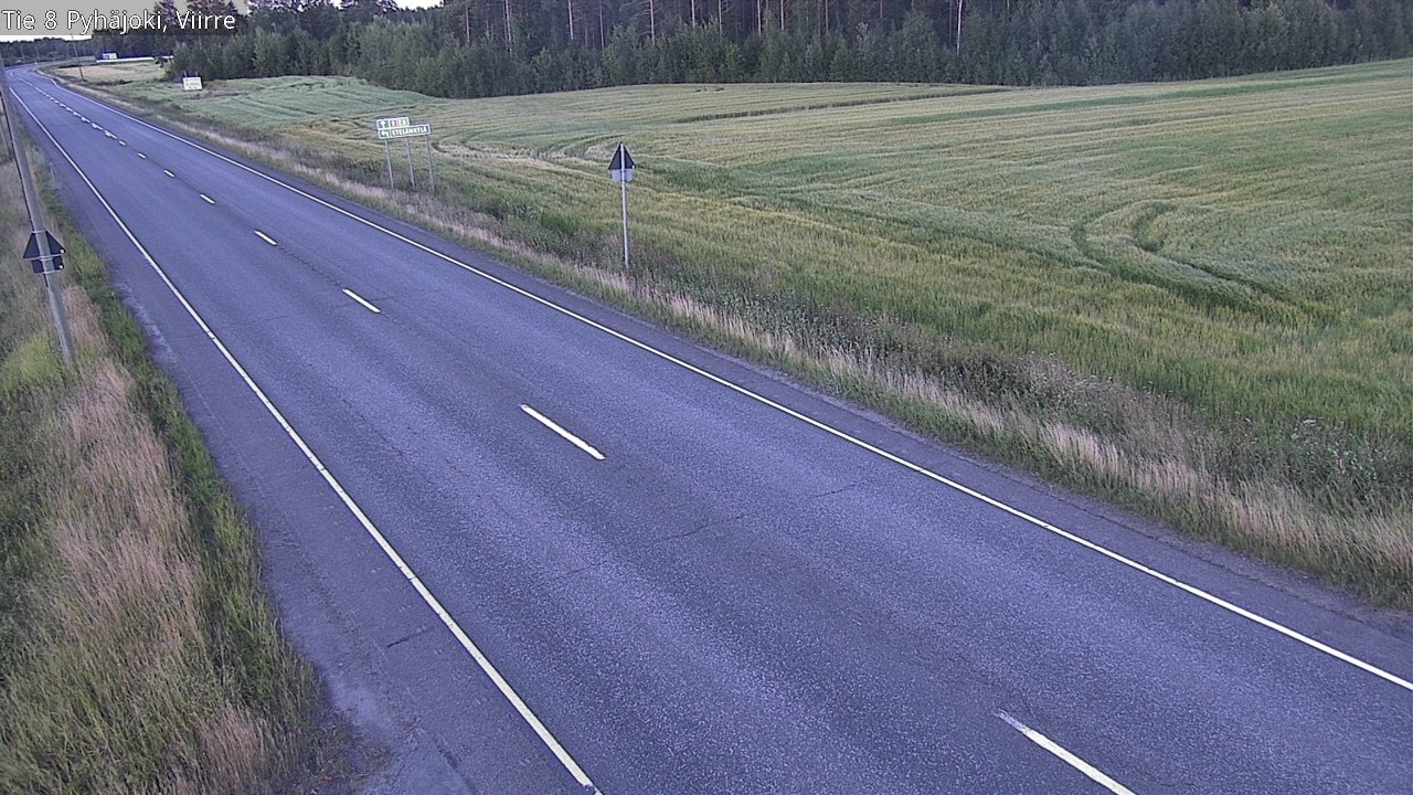 Kelikamerat Kuva Tie 8 Pyhäjoki, Viirre, Pyhäjoki, Pohjois-Pohjanmaa