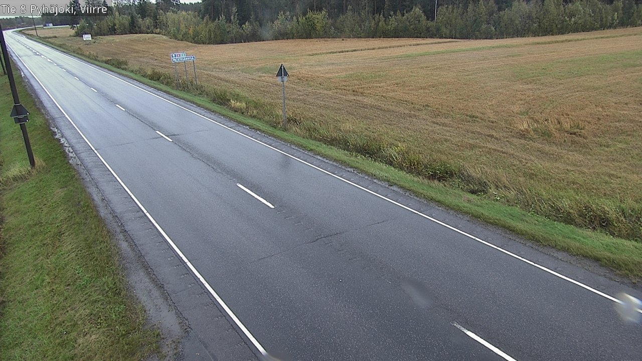 Weather Camera Image Road 8 Pyhäjoki, Viirre, Pyhäjoki, Pohjois-Pohjanmaa