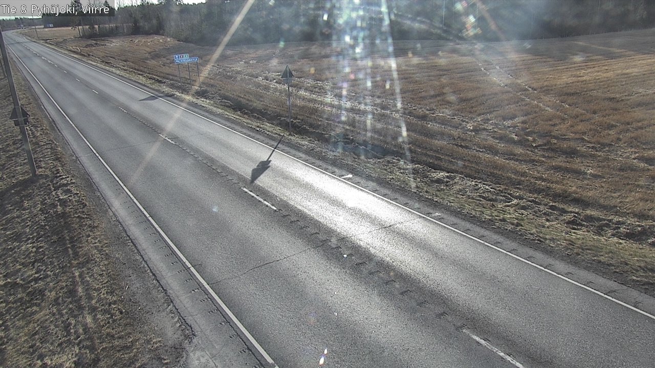 Weather Camera Image Väg 8 Pyhäjoki, Viirre, Pyhäjoki, Pohjois-Pohjanmaa