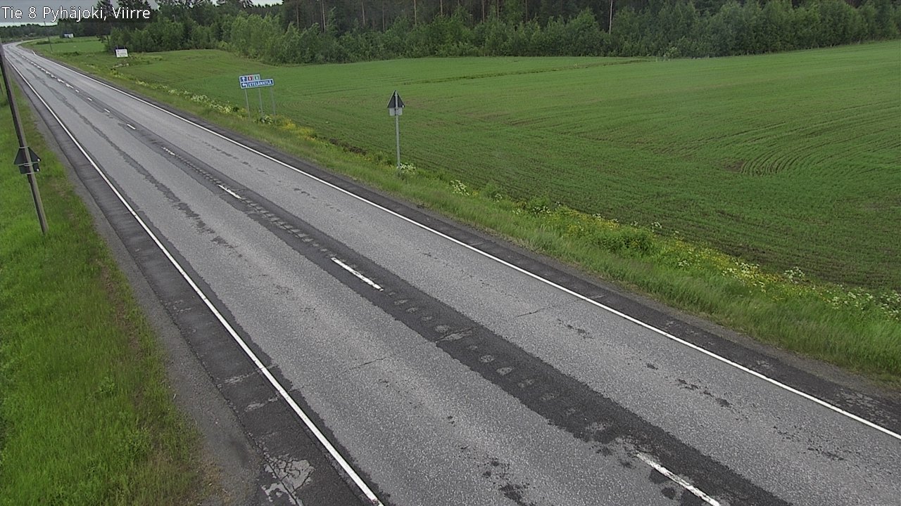 Weather Camera Image Väg 8 Pyhäjoki, Viirre, Pyhäjoki, Pohjois-Pohjanmaa