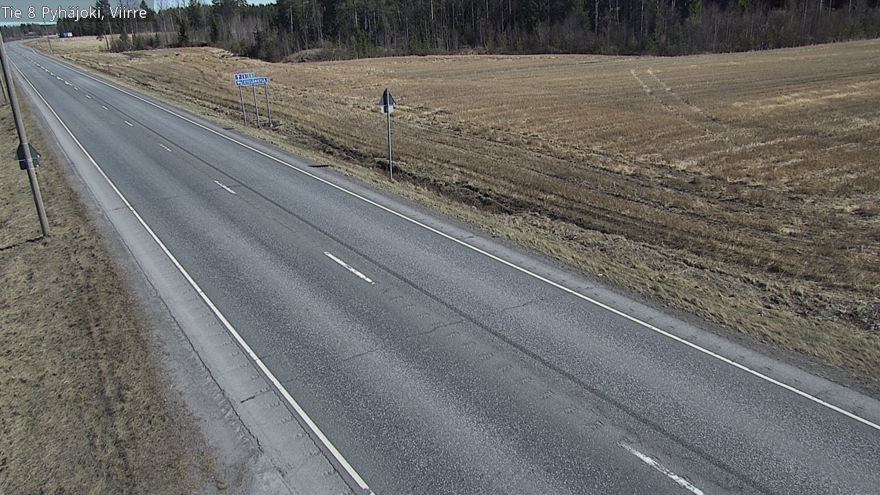Weather Camera Image Väg 8 Pyhäjoki, Viirre, Pyhäjoki, Pohjois-Pohjanmaa