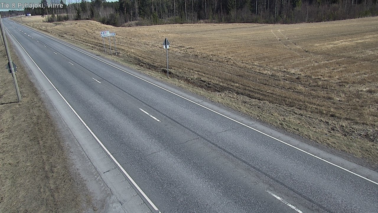 Weather Camera Image Väg 8 Pyhäjoki, Viirre, Pyhäjoki, Pohjois-Pohjanmaa