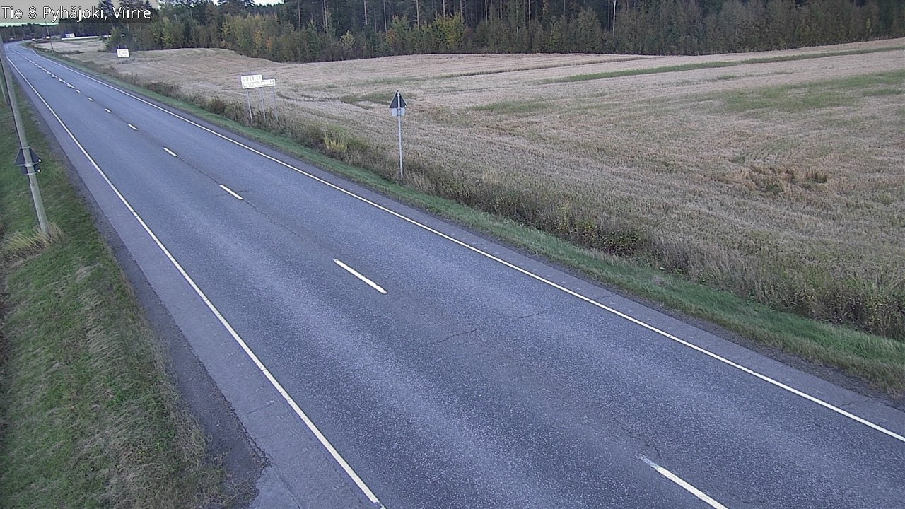Kelikamerat Kuva Tie 8 Pyhäjoki, Viirre, Pyhäjoki, Pohjois-Pohjanmaa