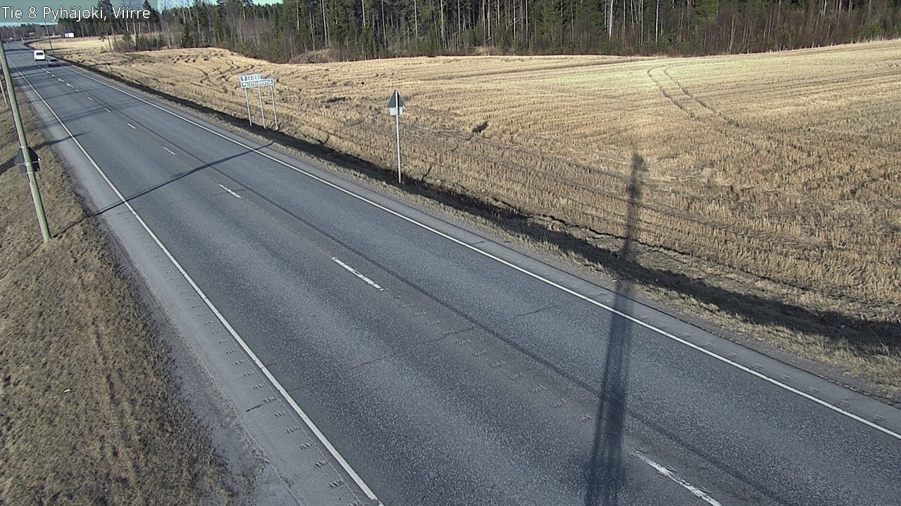 Weather Camera Image Väg 8 Pyhäjoki, Viirre, Pyhäjoki, Pohjois-Pohjanmaa