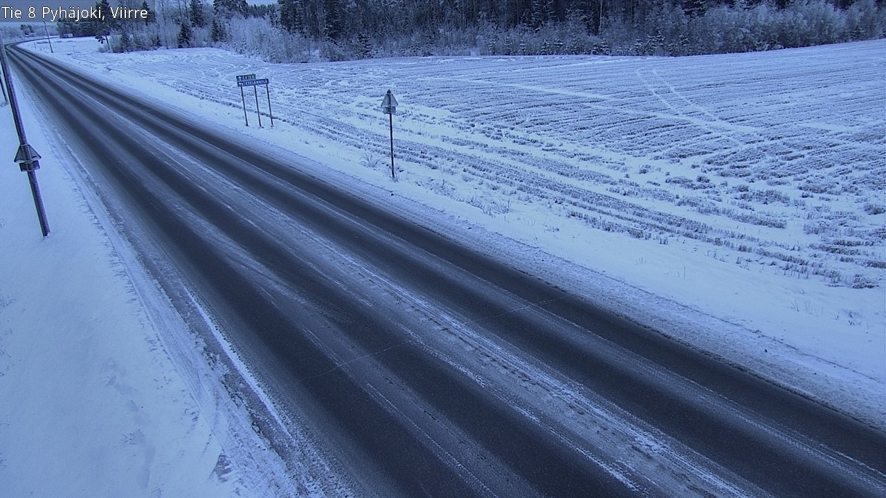 Weather Camera Image Road 8 Pyhäjoki, Viirre, Pyhäjoki, Pohjois-Pohjanmaa