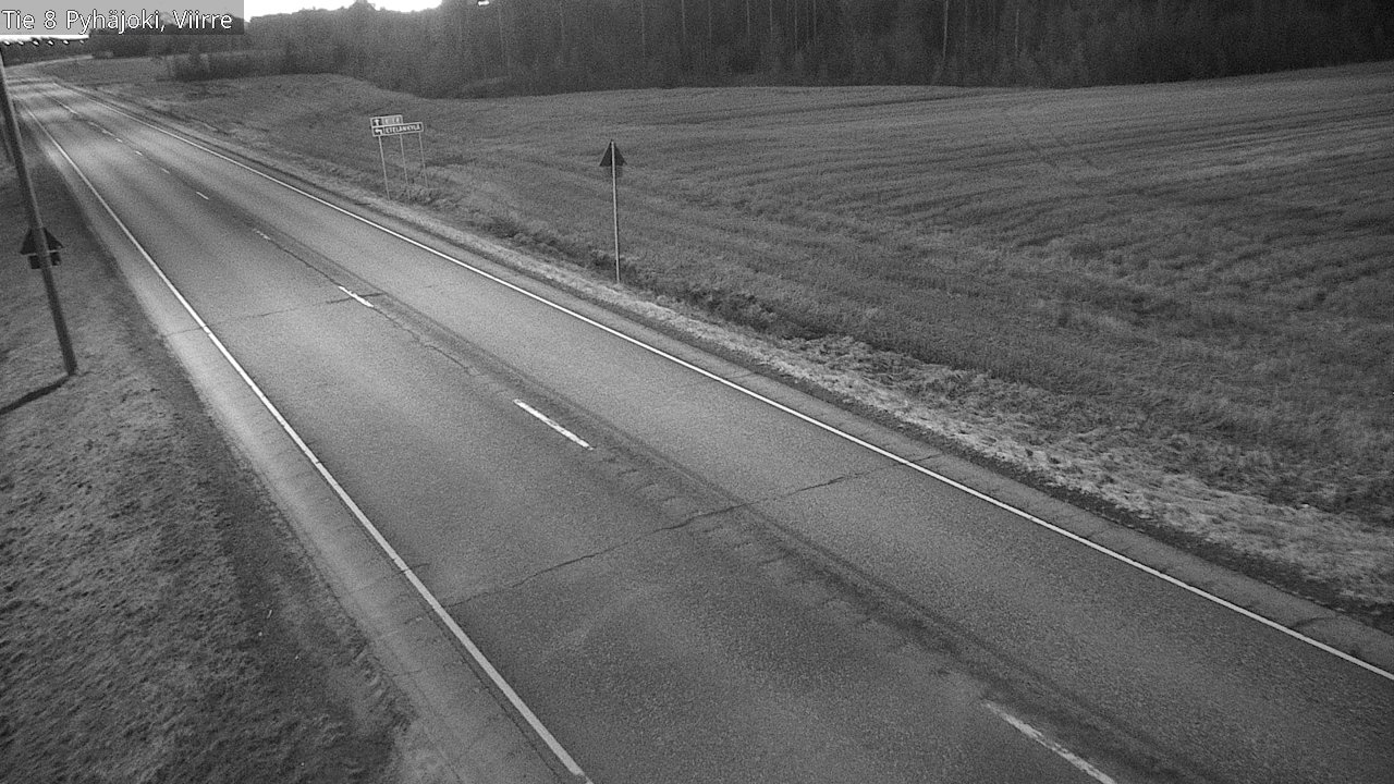 Weather Camera Image Väg 8 Pyhäjoki, Viirre, Pyhäjoki, Pohjois-Pohjanmaa