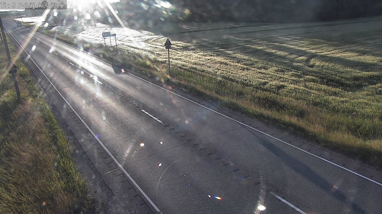 Weather Camera Image Road 8 Pyhäjoki, Viirre, Pyhäjoki, Pohjois-Pohjanmaa