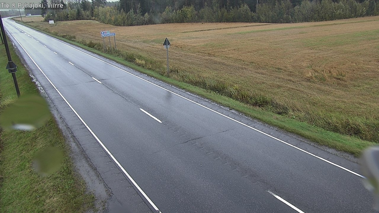 Weather Camera Image Road 8 Pyhäjoki, Viirre, Pyhäjoki, Pohjois-Pohjanmaa