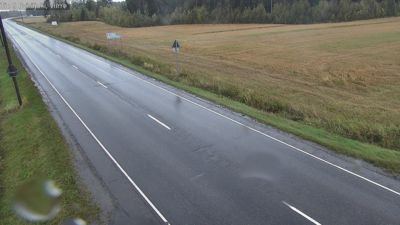 Weather Camera Image Road 8 Pyhäjoki, Viirre, Pyhäjoki, Pohjois-Pohjanmaa