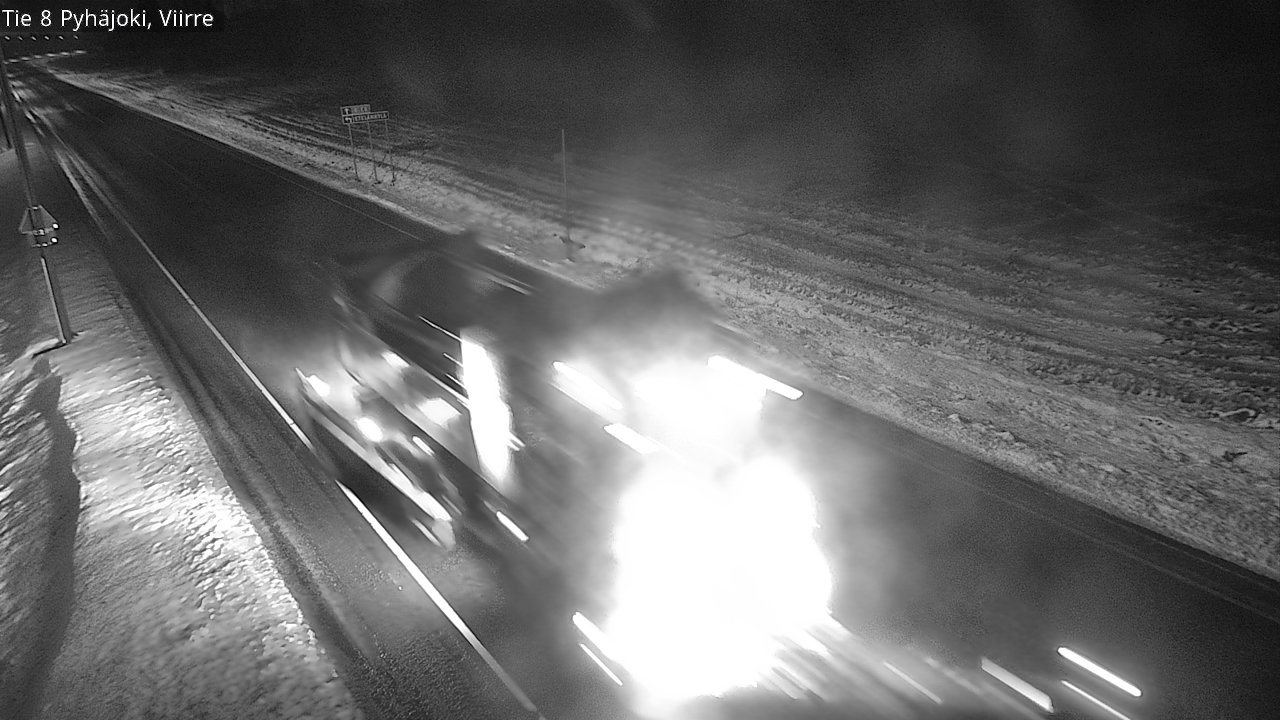 Weather Camera Image Väg 8 Pyhäjoki, Viirre, Pyhäjoki, Pohjois-Pohjanmaa
