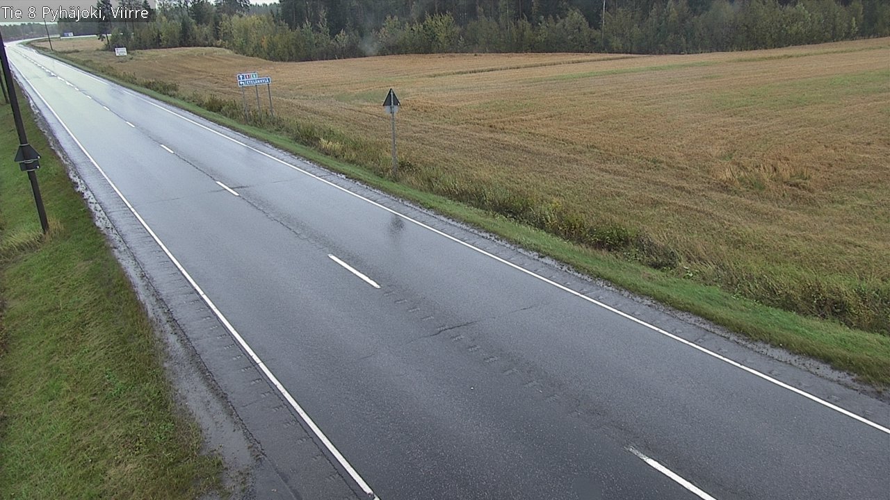 Weather Camera Image Road 8 Pyhäjoki, Viirre, Pyhäjoki, Pohjois-Pohjanmaa