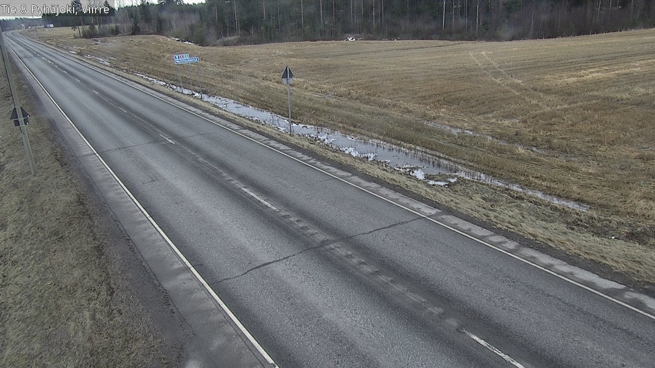 Weather Camera Image Väg 8 Pyhäjoki, Viirre, Pyhäjoki, Pohjois-Pohjanmaa