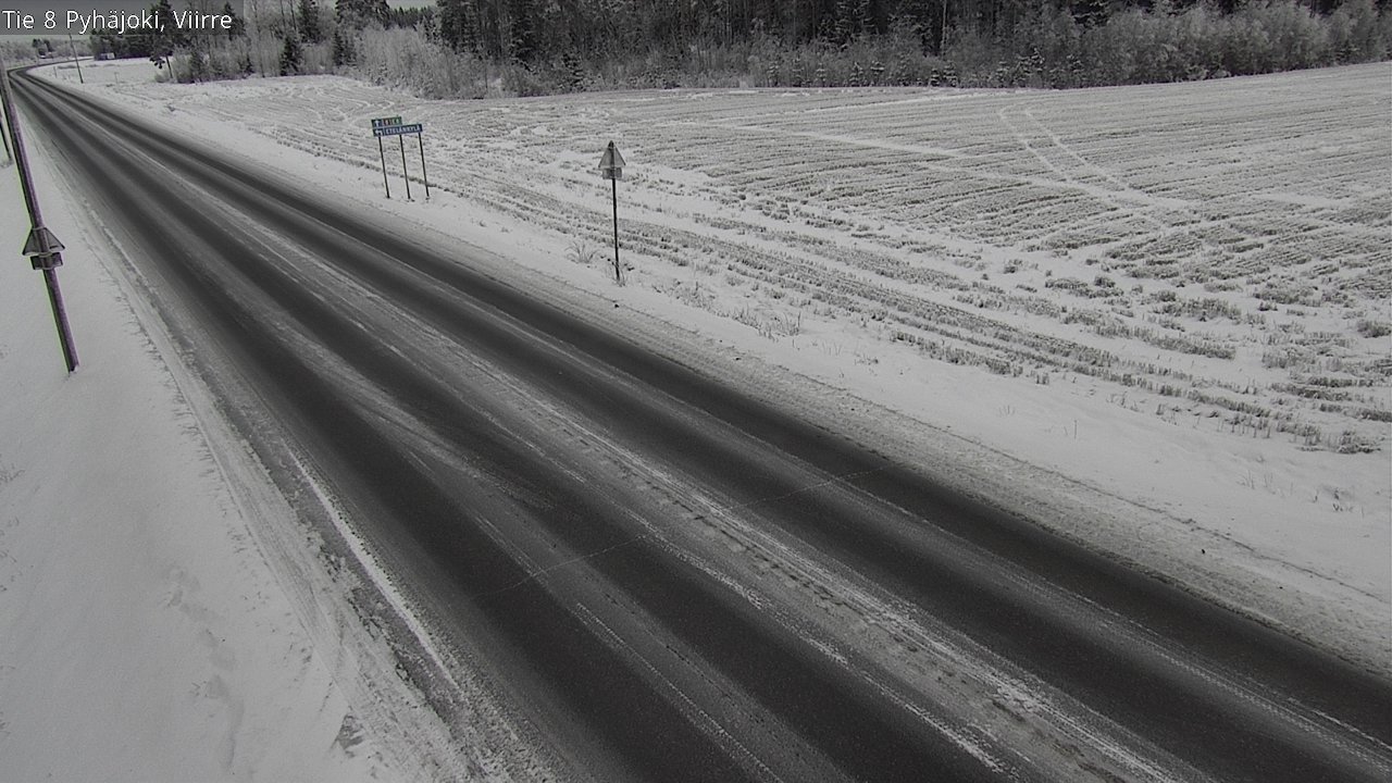 Weather Camera Image Road 8 Pyhäjoki, Viirre, Pyhäjoki, Pohjois-Pohjanmaa