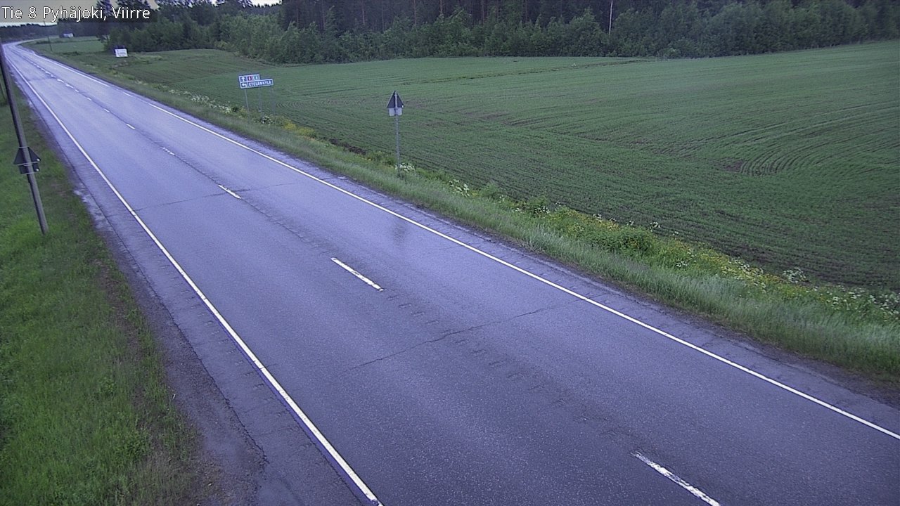 Kelikamerat Kuva Tie 8 Pyhäjoki, Viirre, Pyhäjoki, Pohjois-Pohjanmaa