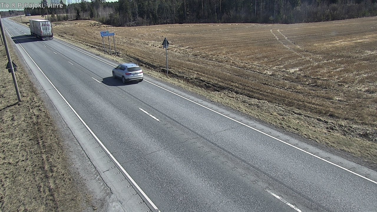 Weather Camera Image Väg 8 Pyhäjoki, Viirre, Pyhäjoki, Pohjois-Pohjanmaa