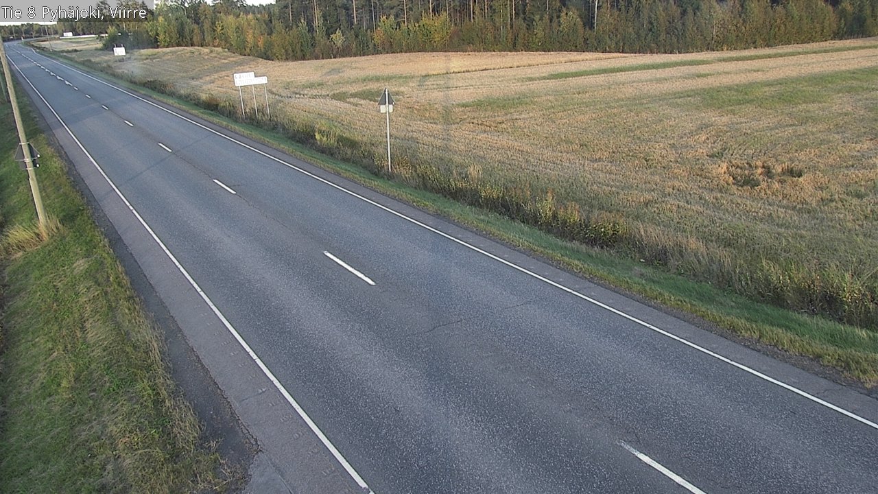 Kelikamerat Kuva Tie 8 Pyhäjoki, Viirre, Pyhäjoki, Pohjois-Pohjanmaa