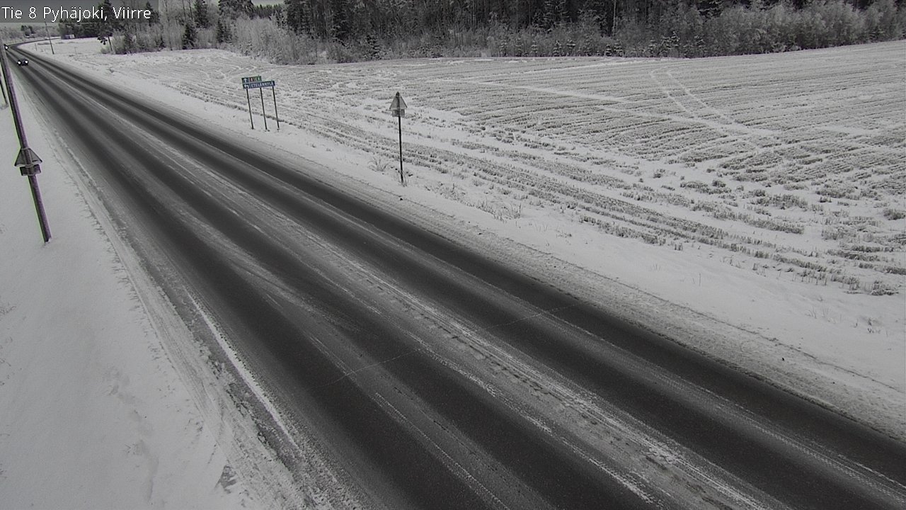 Weather Camera Image Road 8 Pyhäjoki, Viirre, Pyhäjoki, Pohjois-Pohjanmaa