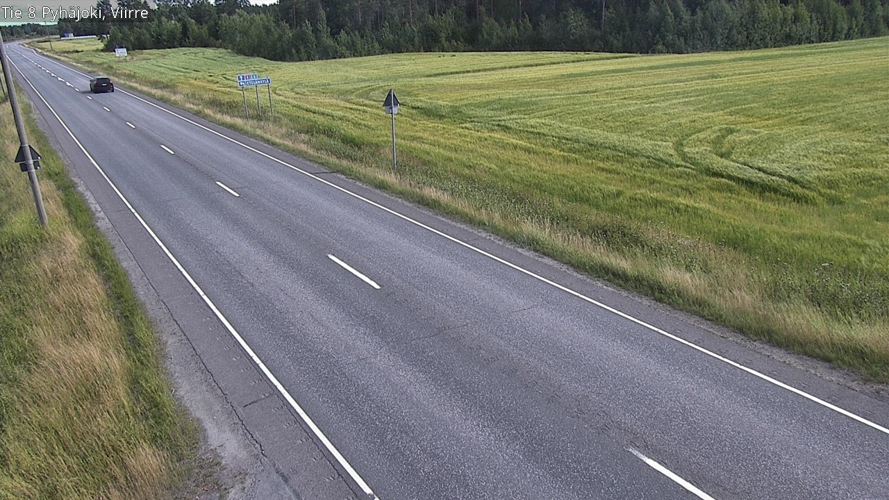 Weather Camera Image Road 8 Pyhäjoki, Viirre, Pyhäjoki, Pohjois-Pohjanmaa