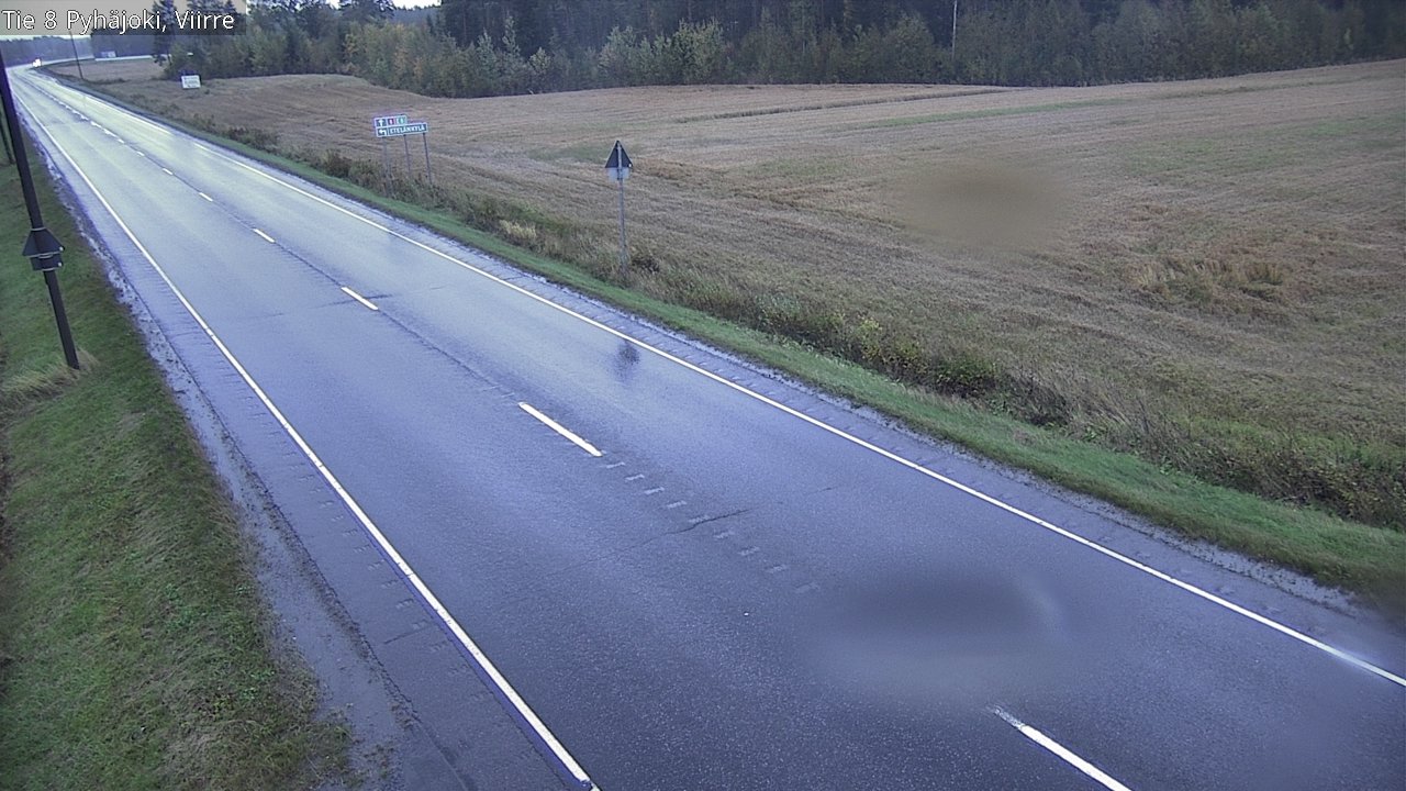 Weather Camera Image Road 8 Pyhäjoki, Viirre, Pyhäjoki, Pohjois-Pohjanmaa