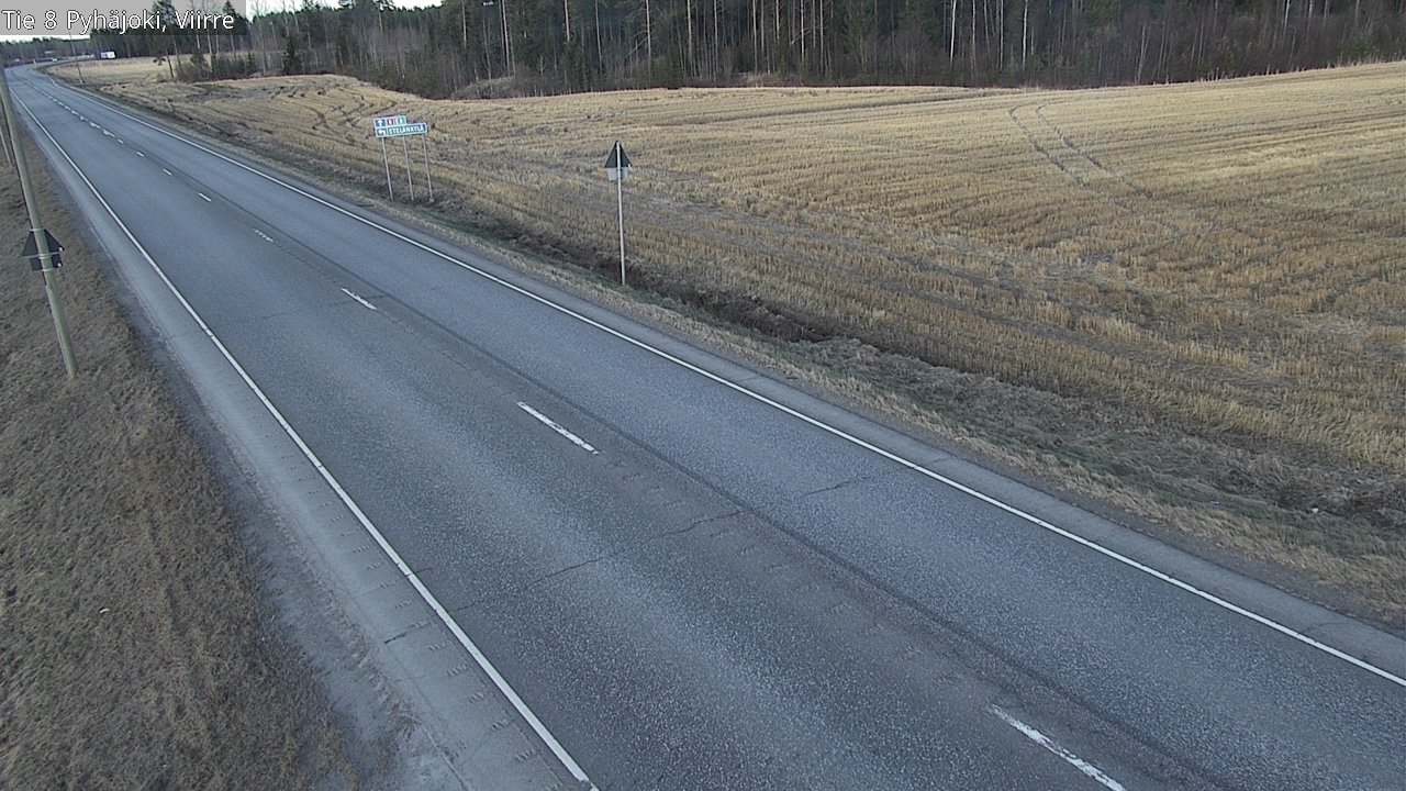 Weather Camera Image Väg 8 Pyhäjoki, Viirre, Pyhäjoki, Pohjois-Pohjanmaa