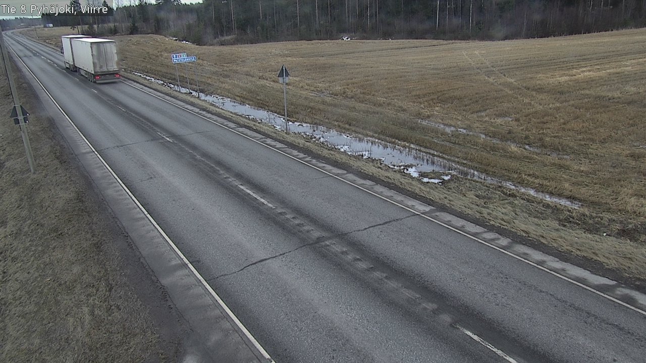Weather Camera Image Väg 8 Pyhäjoki, Viirre, Pyhäjoki, Pohjois-Pohjanmaa