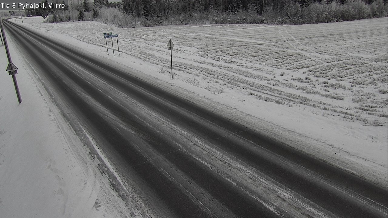 Weather Camera Image Road 8 Pyhäjoki, Viirre, Pyhäjoki, Pohjois-Pohjanmaa