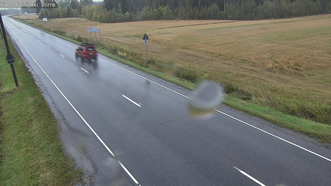 Weather Camera Image Road 8 Pyhäjoki, Viirre, Pyhäjoki, Pohjois-Pohjanmaa