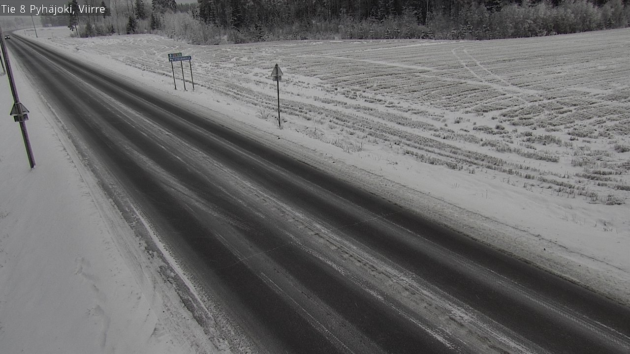 Weather Camera Image Road 8 Pyhäjoki, Viirre, Pyhäjoki, Pohjois-Pohjanmaa