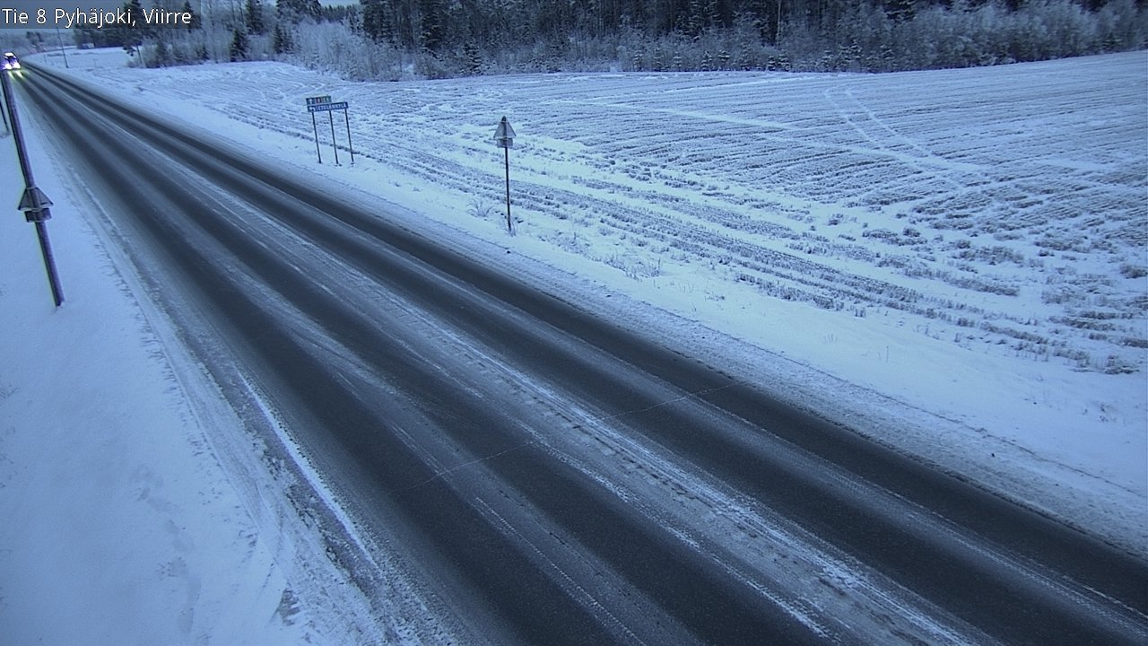Weather Camera Image Road 8 Pyhäjoki, Viirre, Pyhäjoki, Pohjois-Pohjanmaa