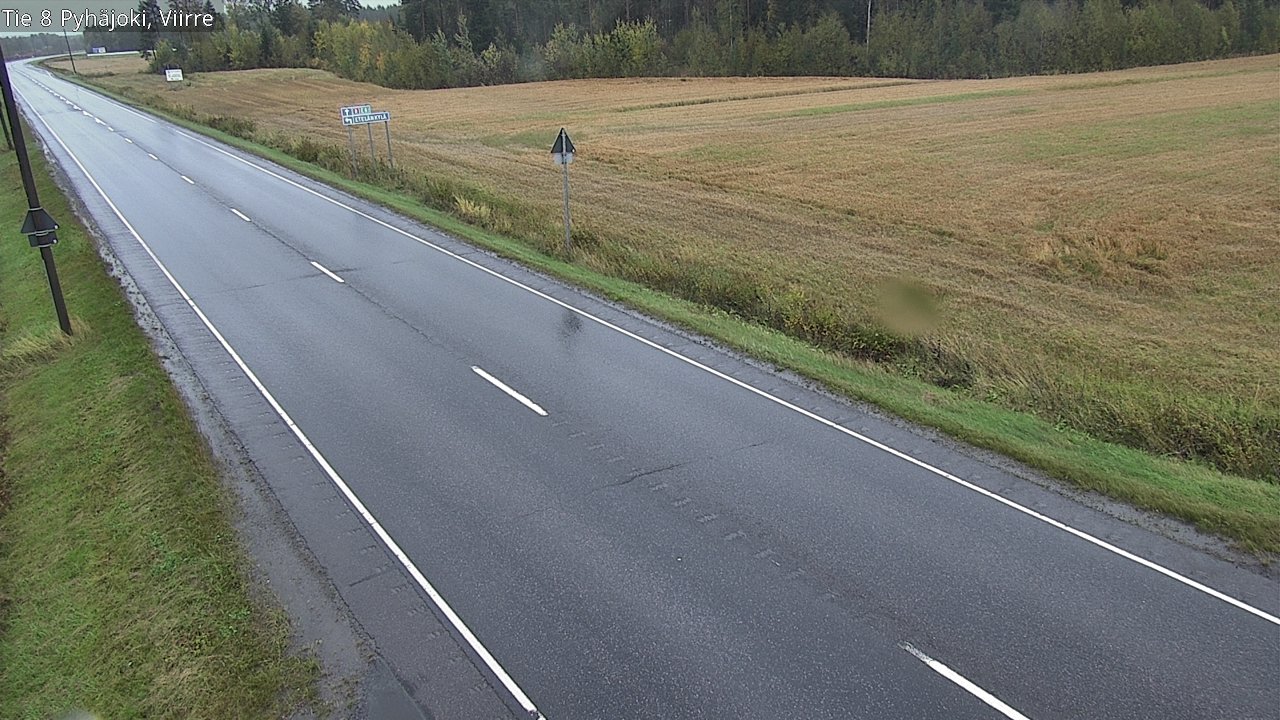 Weather Camera Image Road 8 Pyhäjoki, Viirre, Pyhäjoki, Pohjois-Pohjanmaa