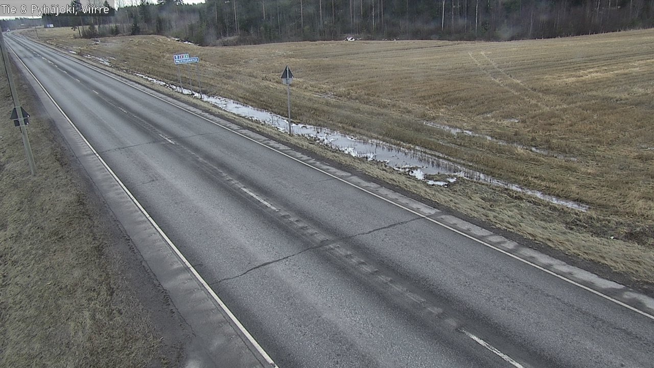Weather Camera Image Väg 8 Pyhäjoki, Viirre, Pyhäjoki, Pohjois-Pohjanmaa