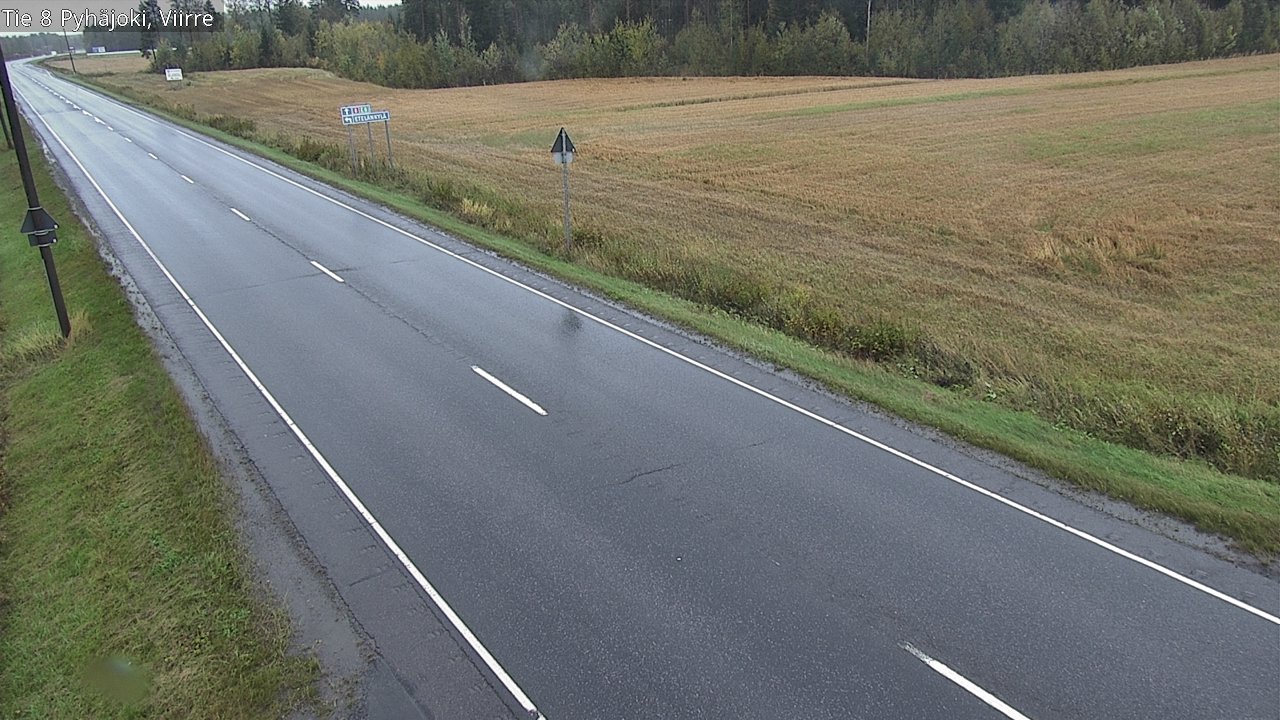 Weather Camera Image Road 8 Pyhäjoki, Viirre, Pyhäjoki, Pohjois-Pohjanmaa
