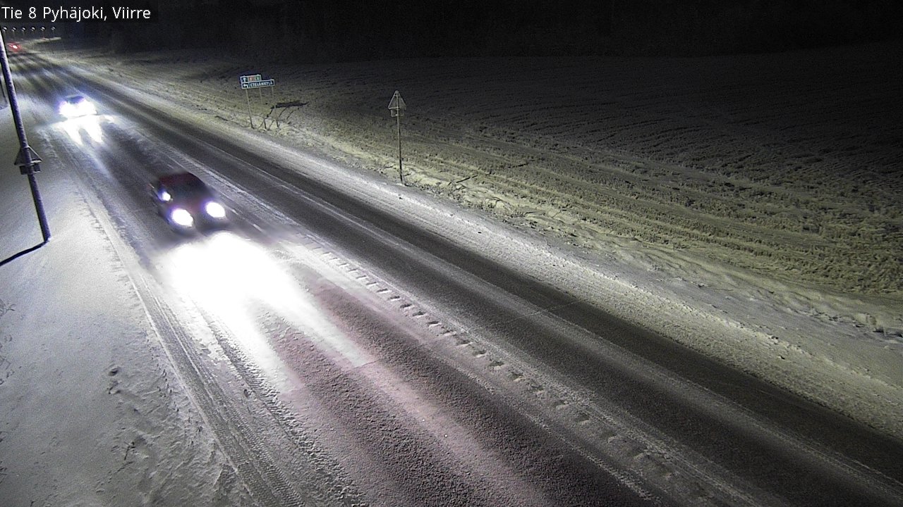 Weather Camera Image Road 8 Pyhäjoki, Viirre, Pyhäjoki, Pohjois-Pohjanmaa