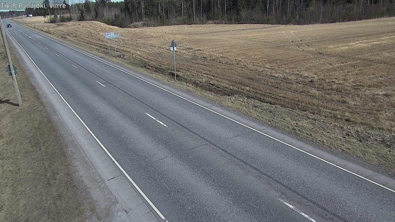 Weather Camera Image Väg 8 Pyhäjoki, Viirre, Pyhäjoki, Pohjois-Pohjanmaa
