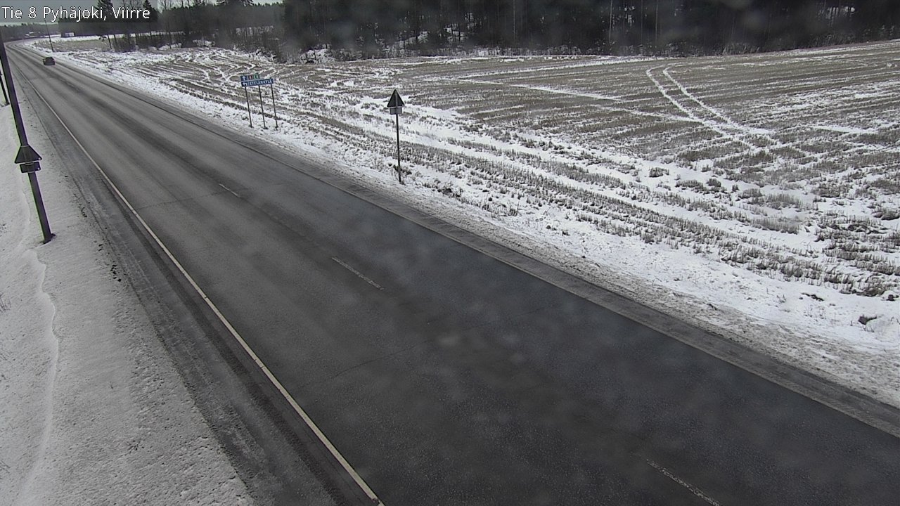 Weather Camera Image Väg 8 Pyhäjoki, Viirre, Pyhäjoki, Pohjois-Pohjanmaa