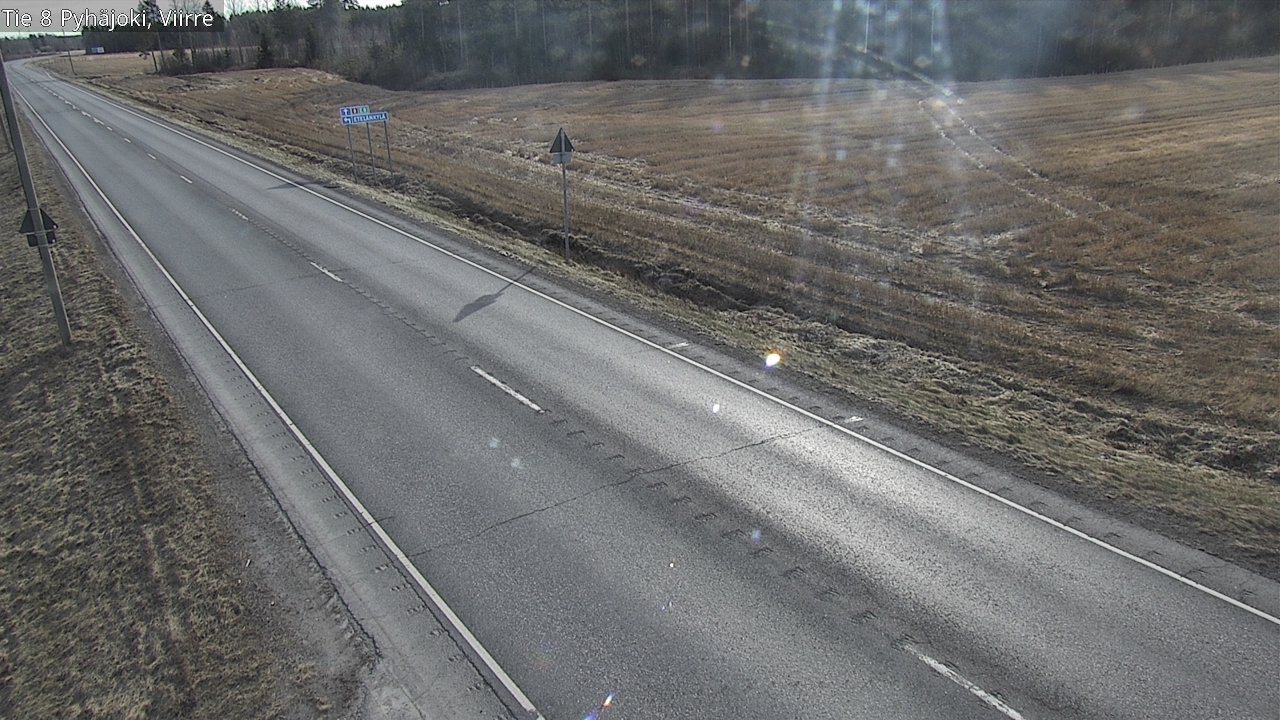 Weather Camera Image Väg 8 Pyhäjoki, Viirre, Pyhäjoki, Pohjois-Pohjanmaa