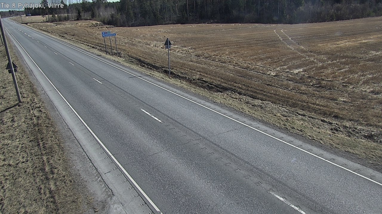 Weather Camera Image Väg 8 Pyhäjoki, Viirre, Pyhäjoki, Pohjois-Pohjanmaa