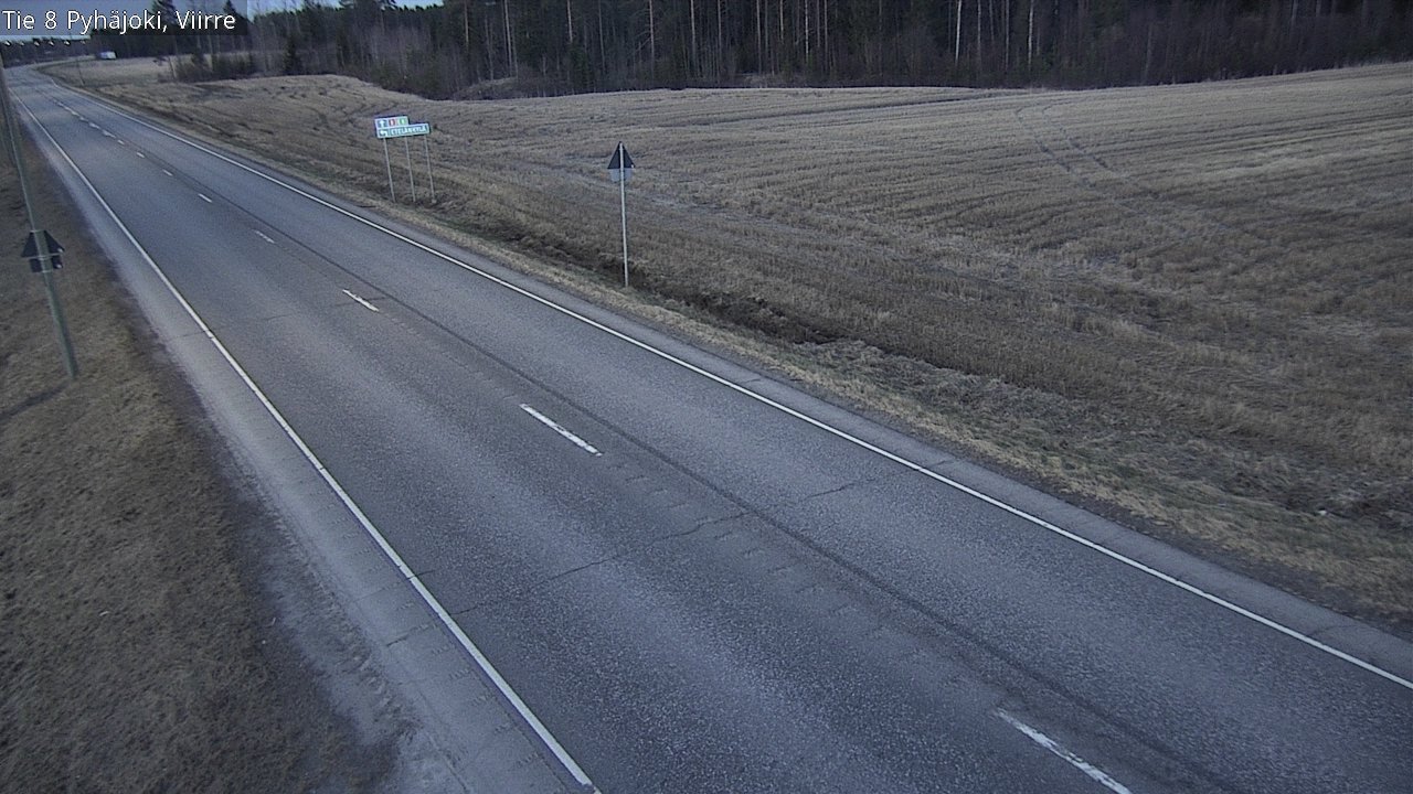 Weather Camera Image Väg 8 Pyhäjoki, Viirre, Pyhäjoki, Pohjois-Pohjanmaa