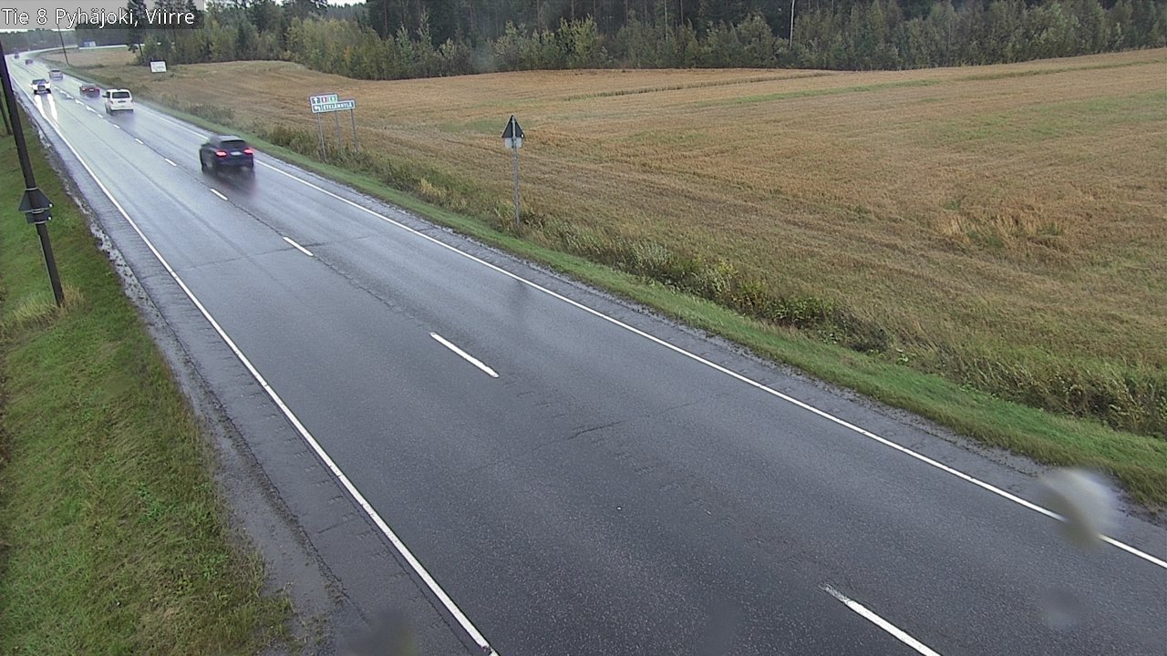 Weather Camera Image Road 8 Pyhäjoki, Viirre, Pyhäjoki, Pohjois-Pohjanmaa