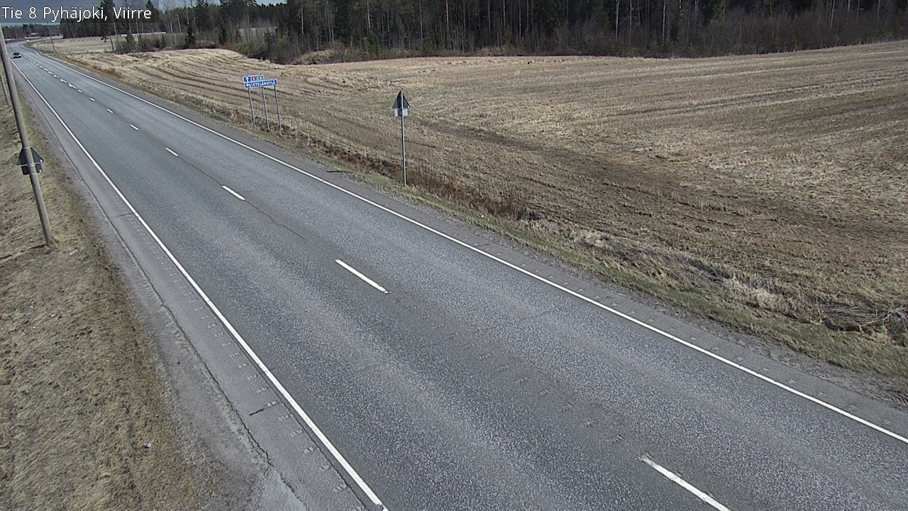 Weather Camera Image Road 8 Pyhäjoki, Viirre, Pyhäjoki, Pohjois-Pohjanmaa