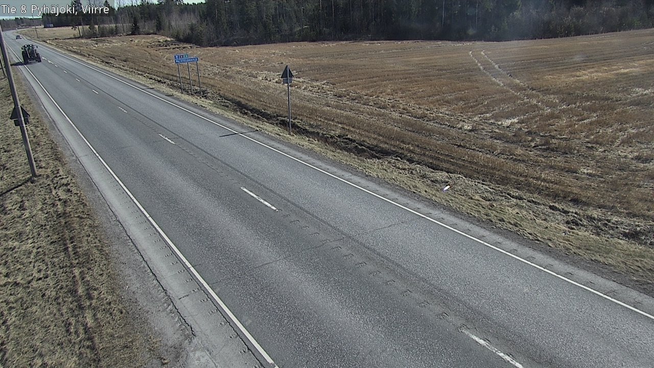 Weather Camera Image Väg 8 Pyhäjoki, Viirre, Pyhäjoki, Pohjois-Pohjanmaa