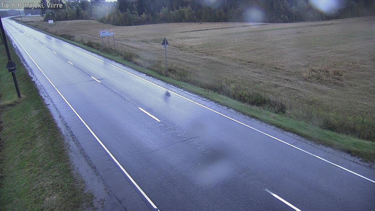 Weather Camera Image Väg 8 Pyhäjoki, Viirre, Pyhäjoki, Pohjois-Pohjanmaa