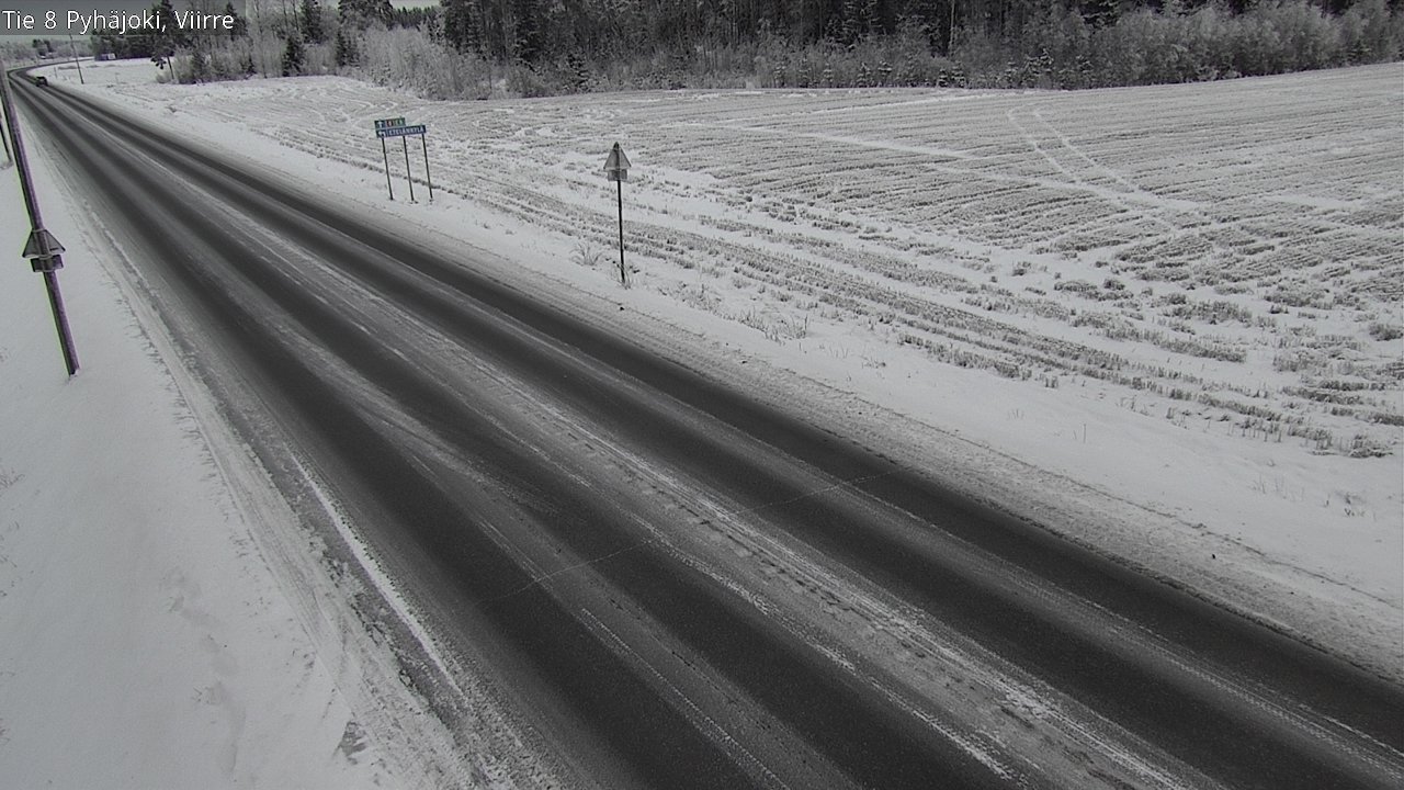 Weather Camera Image Road 8 Pyhäjoki, Viirre, Pyhäjoki, Pohjois-Pohjanmaa