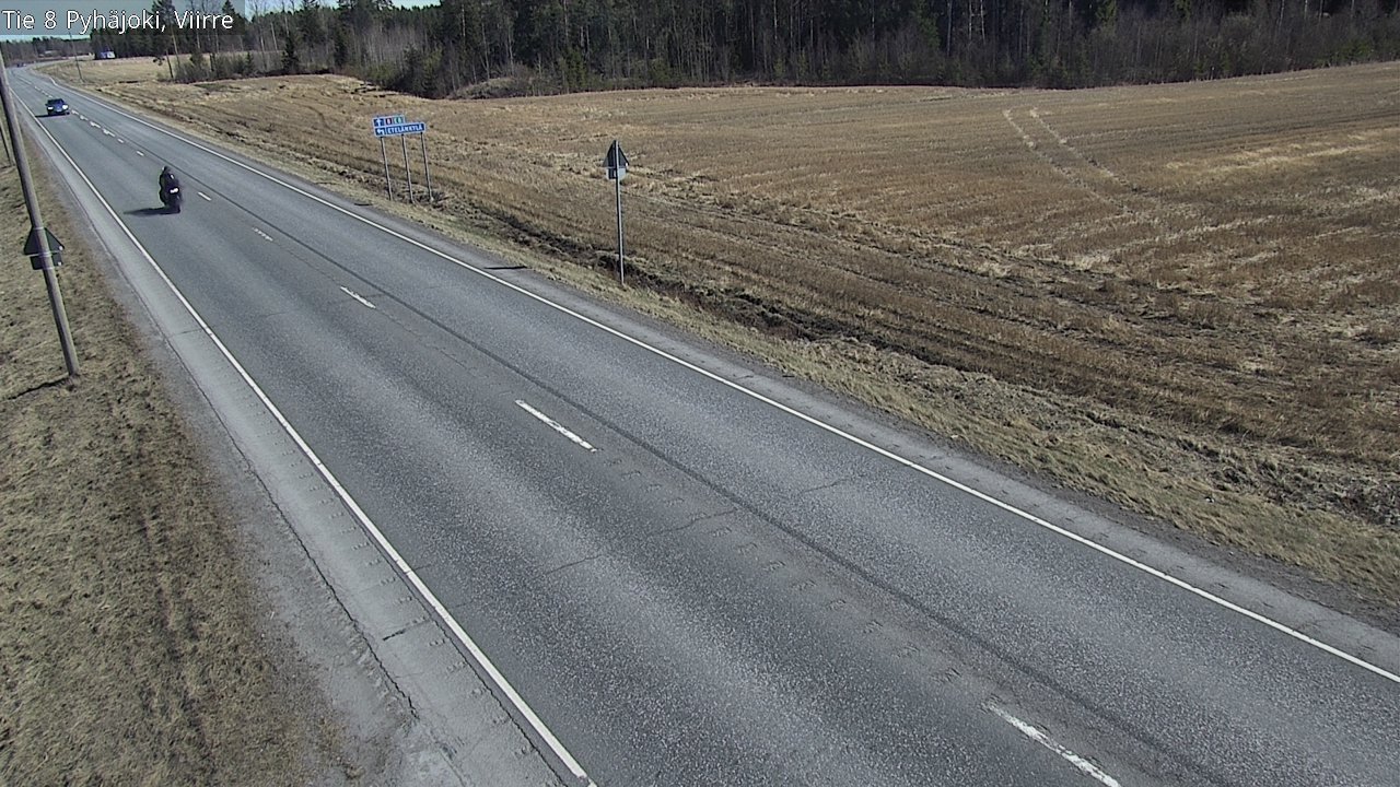 Weather Camera Image Väg 8 Pyhäjoki, Viirre, Pyhäjoki, Pohjois-Pohjanmaa