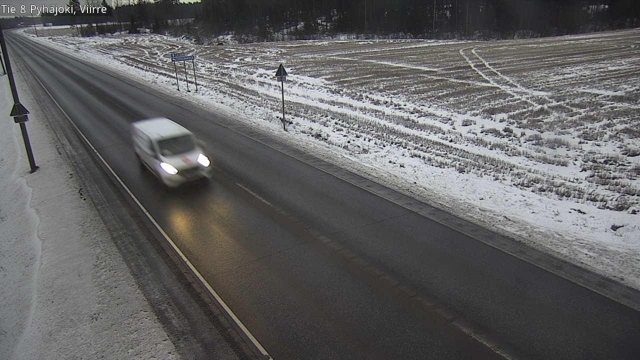Weather Camera Image Väg 8 Pyhäjoki, Viirre, Pyhäjoki, Pohjois-Pohjanmaa