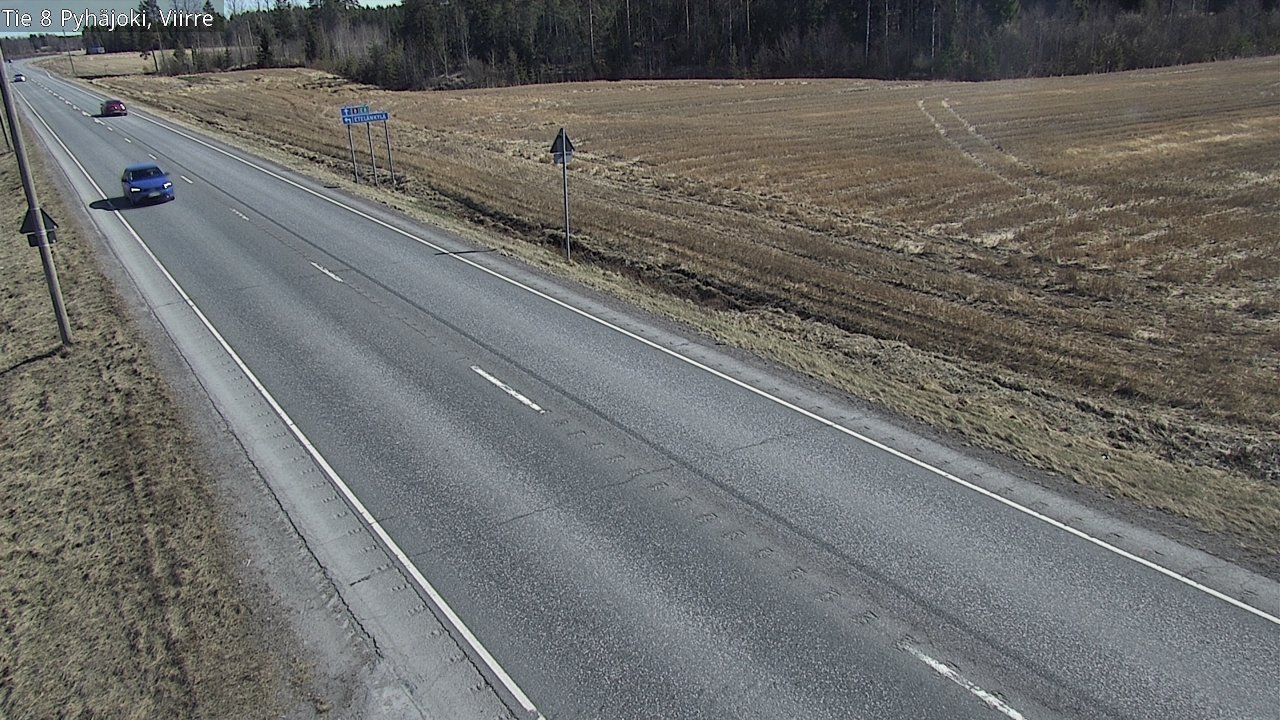 Weather Camera Image Väg 8 Pyhäjoki, Viirre, Pyhäjoki, Pohjois-Pohjanmaa